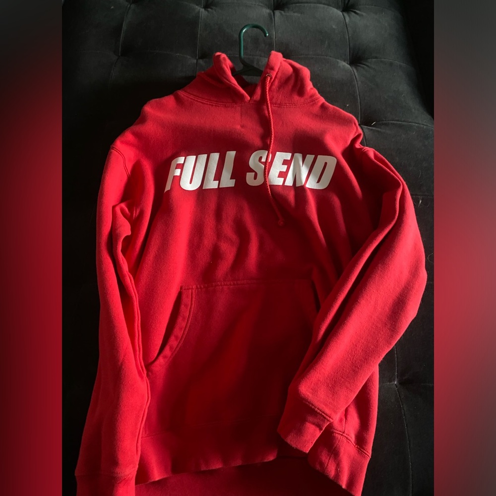 Red 'Full Send' Hoodie